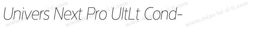 Univers Next Pro UltLt Cond字体转换